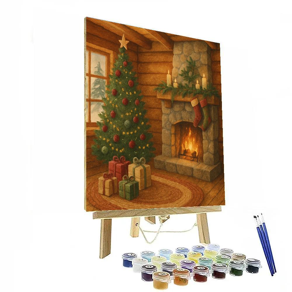 Christmas Morning Cabin Interior paint by color