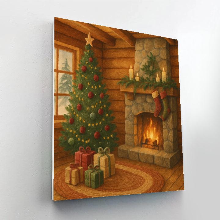 Christmas Morning Cabin Interior paint by color