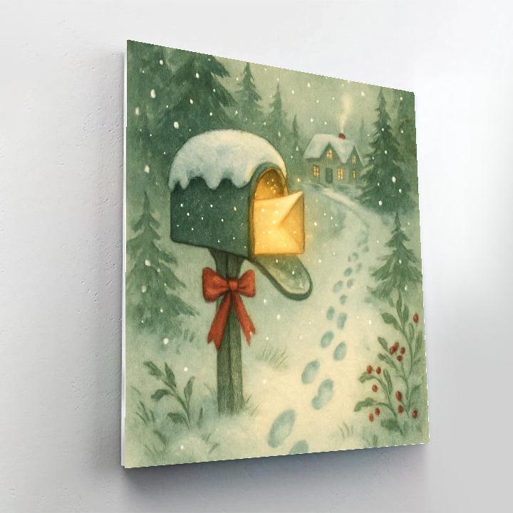 Magical Mailbox In Winter Lane Number painting