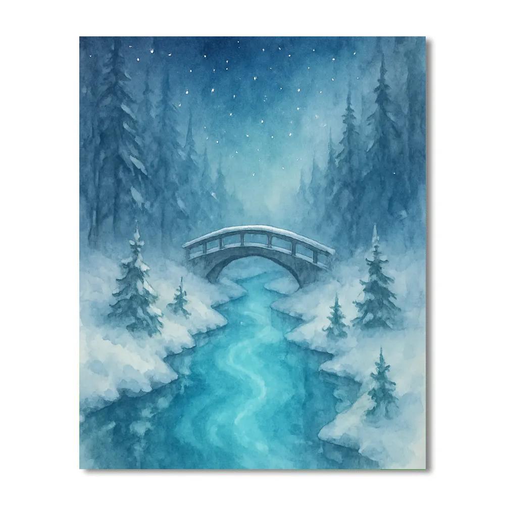 Christmas Eve Foxfire River Paint by numbers kits