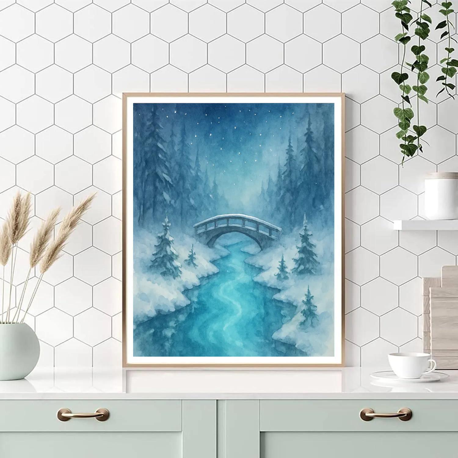 Christmas Eve Foxfire River Paint by numbers kits