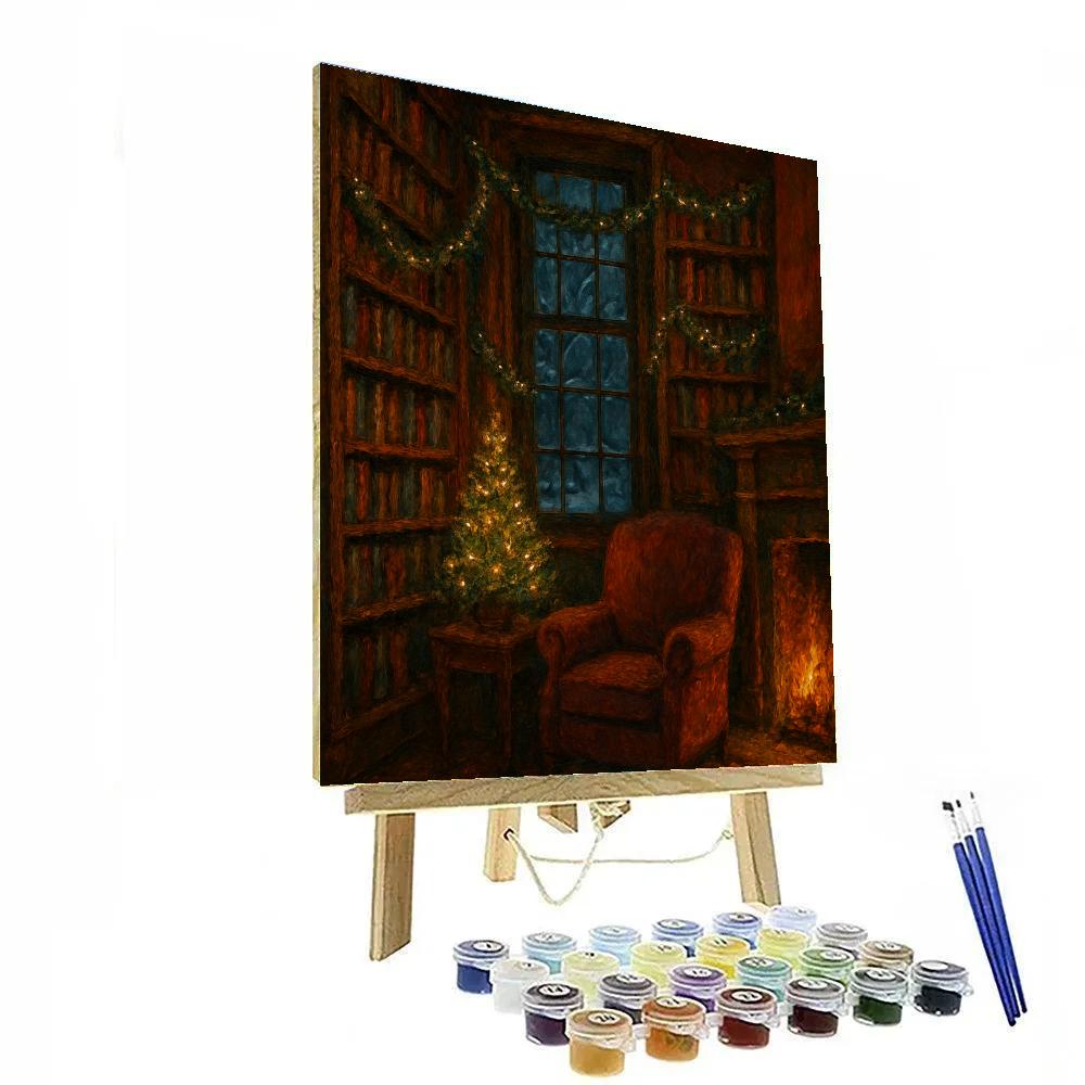 Christmas Eve Library Alcove Numbered painting kits