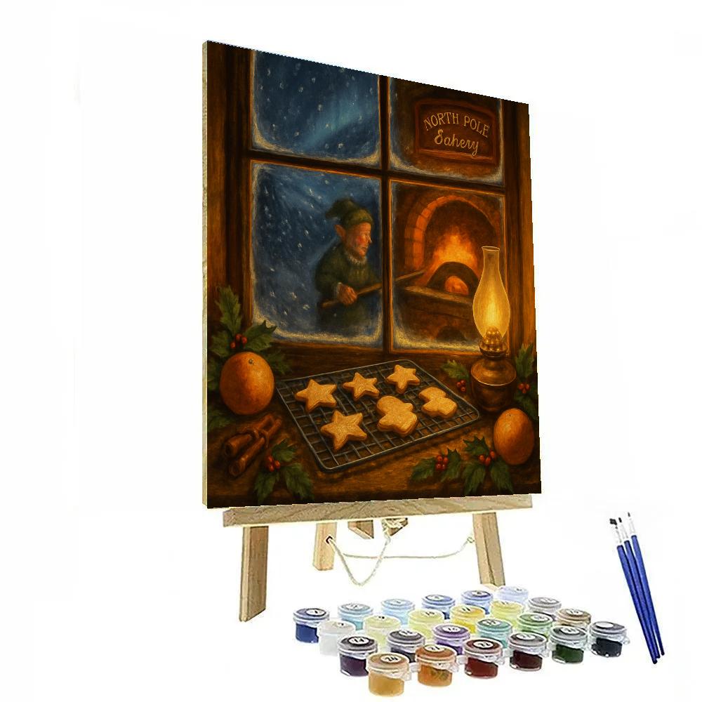 North Pole Bakery Windowsill Paint by numbers kits