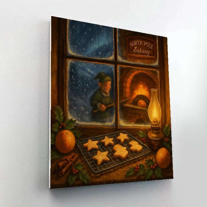 North Pole Bakery Windowsill Paint by numbers kits