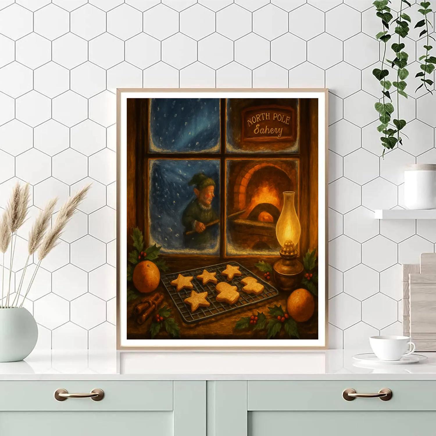 North Pole Bakery Windowsill Paint by numbers kits