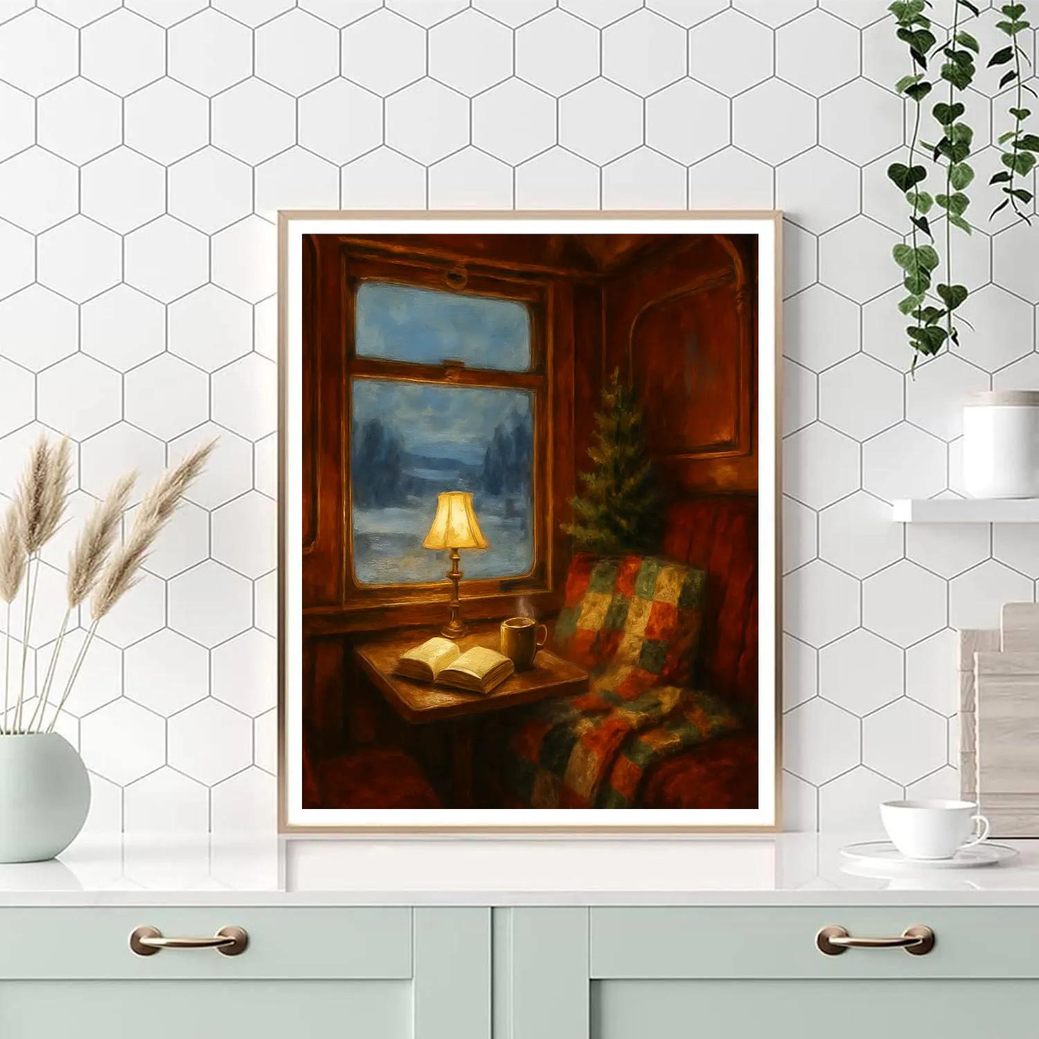 Cozy Train Car Reading Corner paint by color