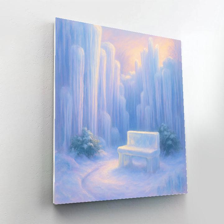 Icicle Garden And Crystal Bench paint by numbers