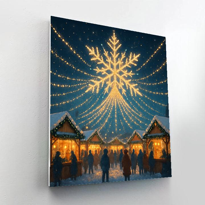 Snowflake Market Carousel Lights Paint by numbers kits
