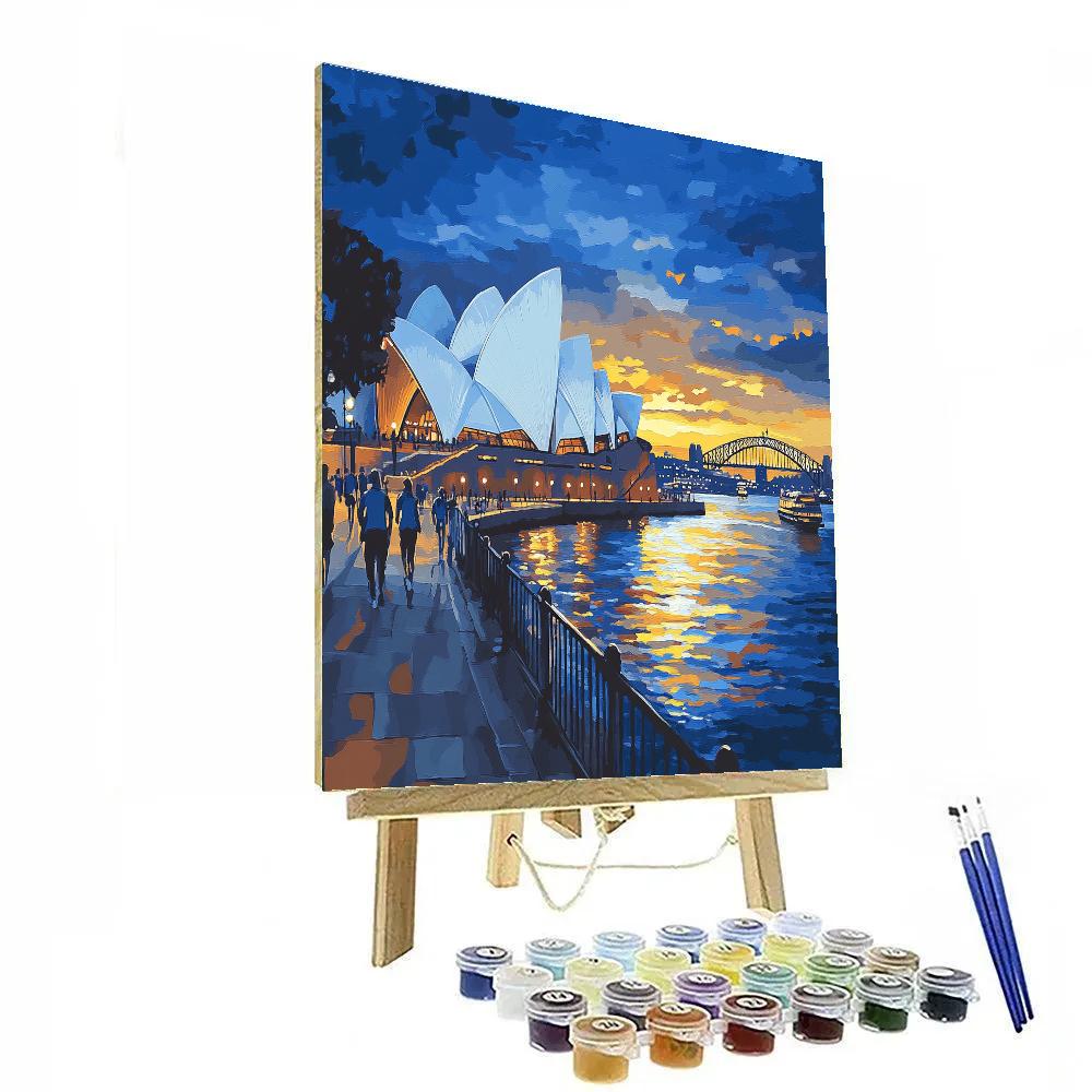 Sydney Opera House From The Harbour Walk Sydney Australia Numbered painting kits