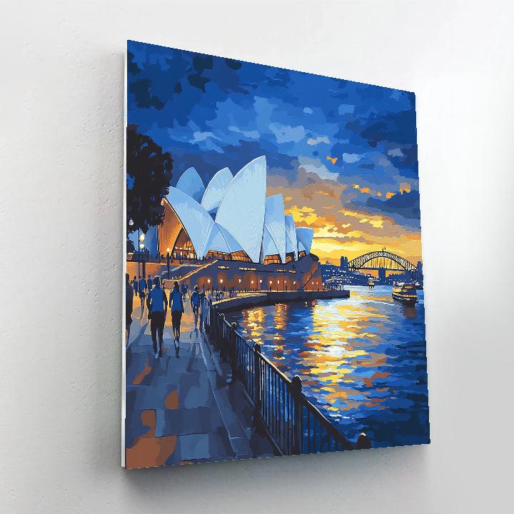 Sydney Opera House From The Harbour Walk Sydney Australia Numbered painting kits