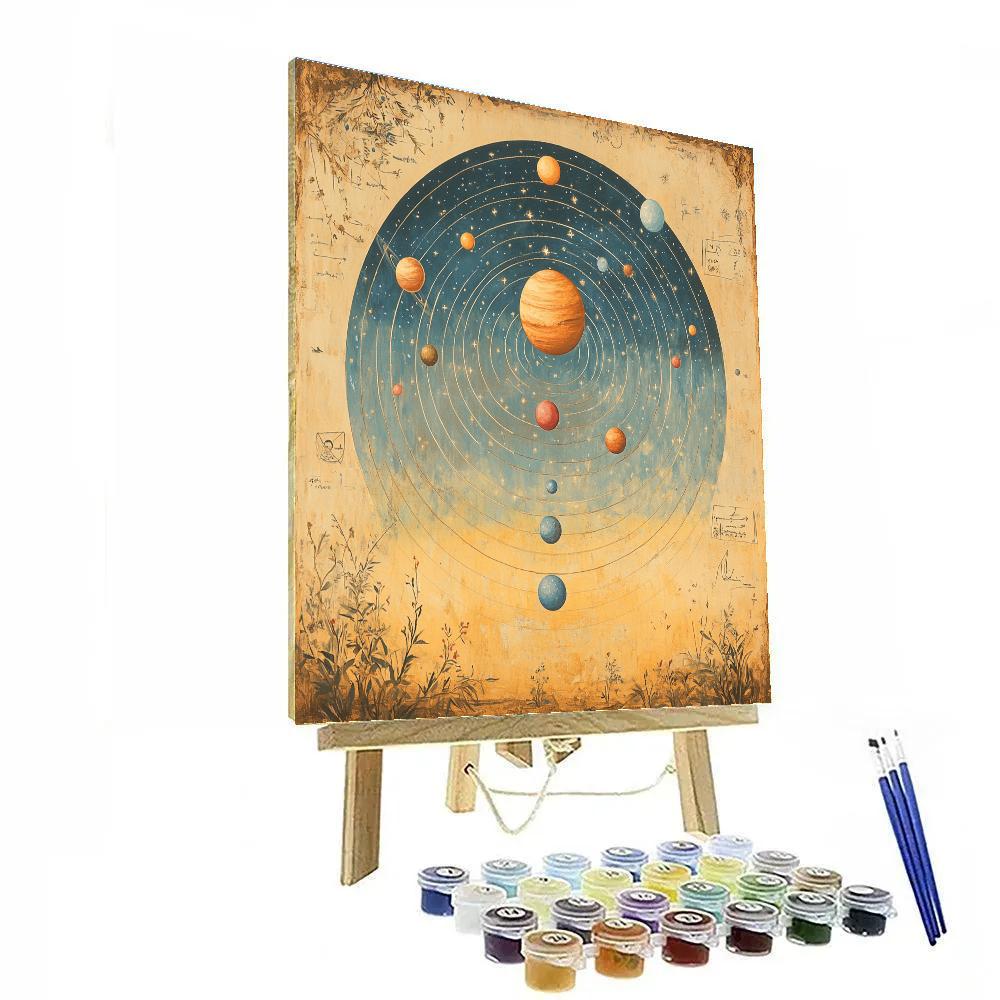 Leonardo Da Vinci Inspired Harmonic Solar Orbits Paint by numbers art