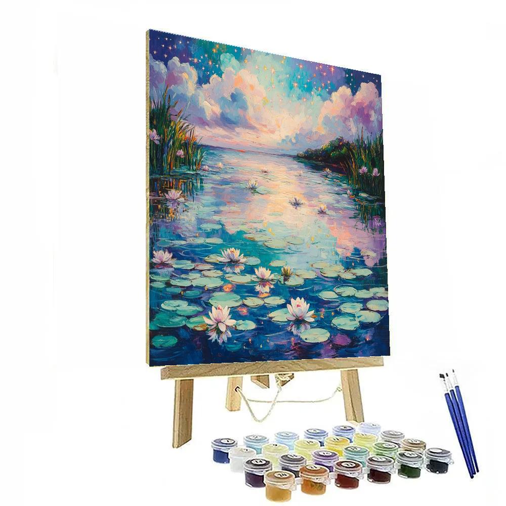 Monet Inspired Nebula Water Garden DIY paint by numbers