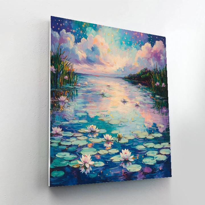 Monet Inspired Nebula Water Garden DIY paint by numbers