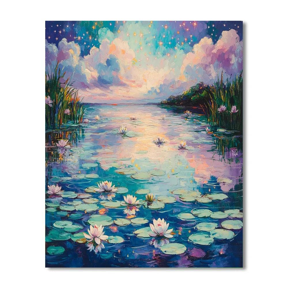 Monet Inspired Nebula Water Garden DIY paint by numbers