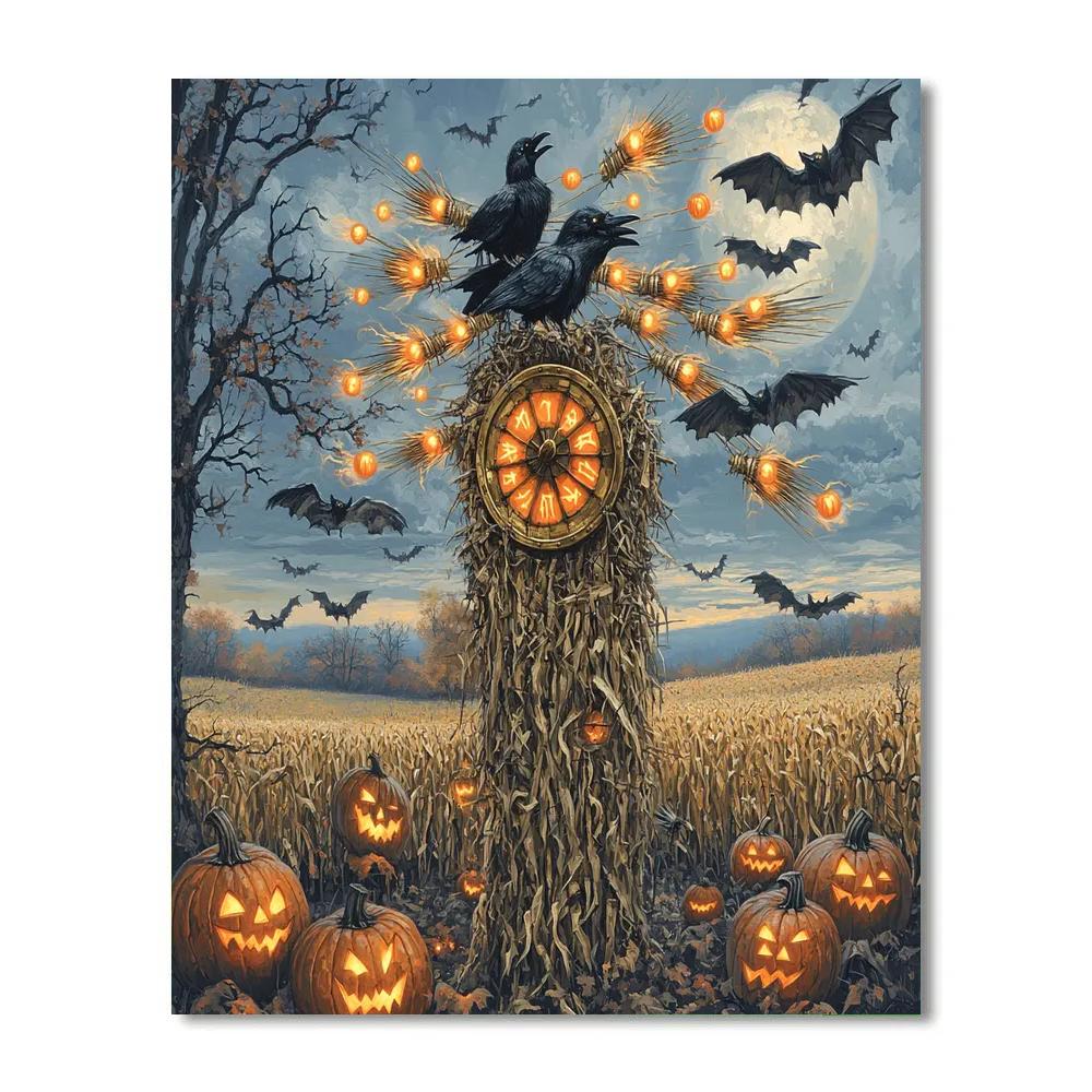 Clockwork Ravens Of The Harvest Haunted Numbered painting kits