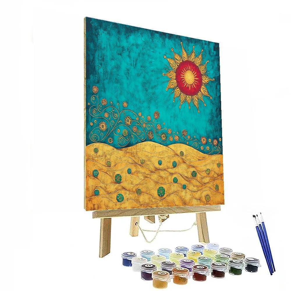 Frida Kahlo Inspired Solar Heart Of The Desert paint by number