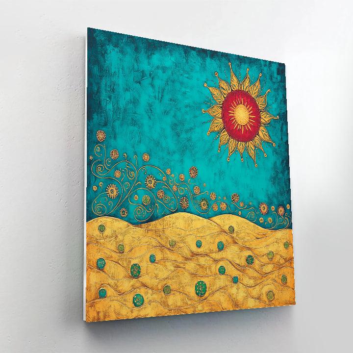 Frida Kahlo Inspired Solar Heart Of The Desert paint by number