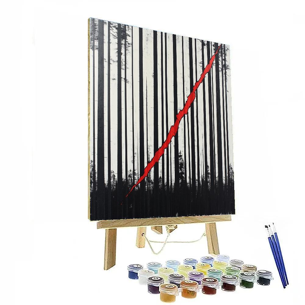 Banksy Inspired Silent Forest Protest paint by numbers