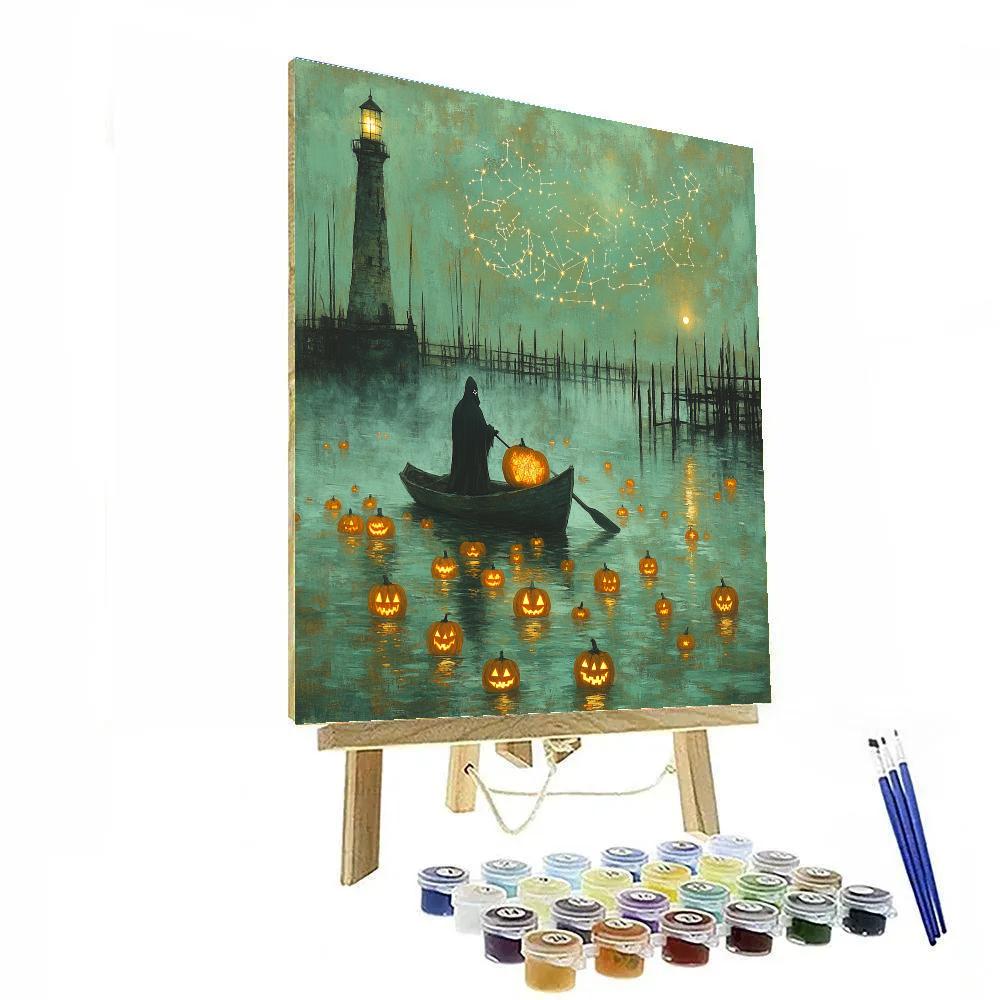 Haunted Harbor Of The Lantern Tide Painting by numbers kit