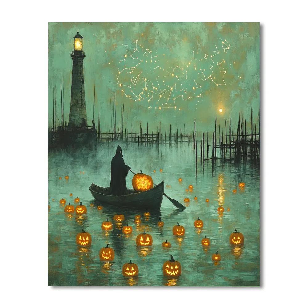 Haunted Harbor Of The Lantern Tide Painting by numbers kit