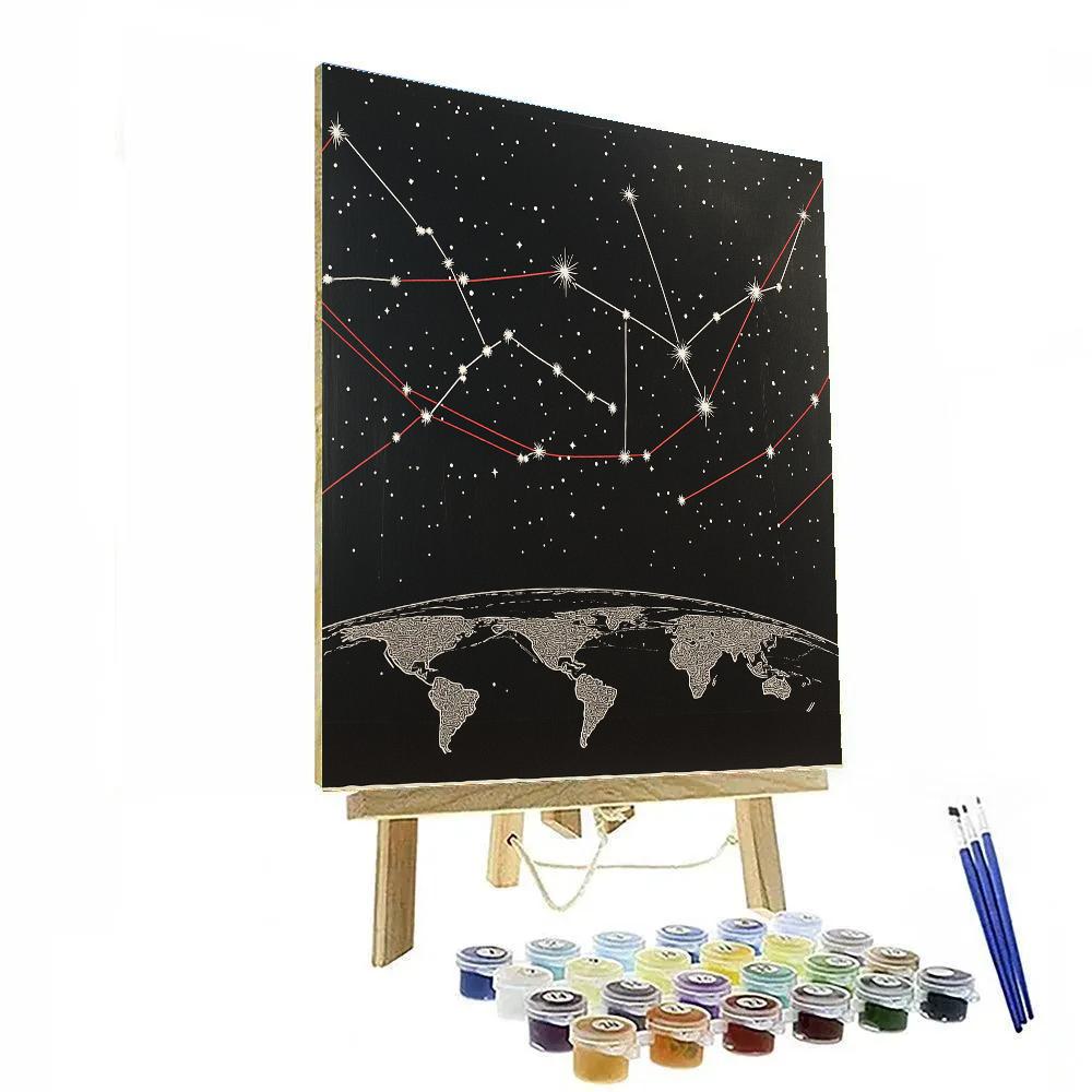Banksy Inspired Borderless Constellations Paint by numbers kits