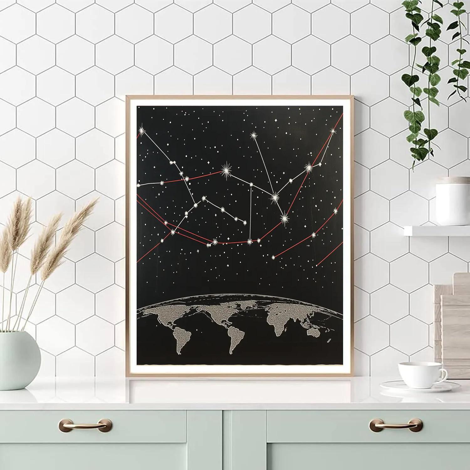 Banksy Inspired Borderless Constellations Paint by numbers kits