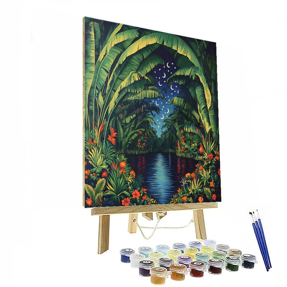 Frida Kahlo Inspired Jungle Of Mirrored Moons Numbered painting kits