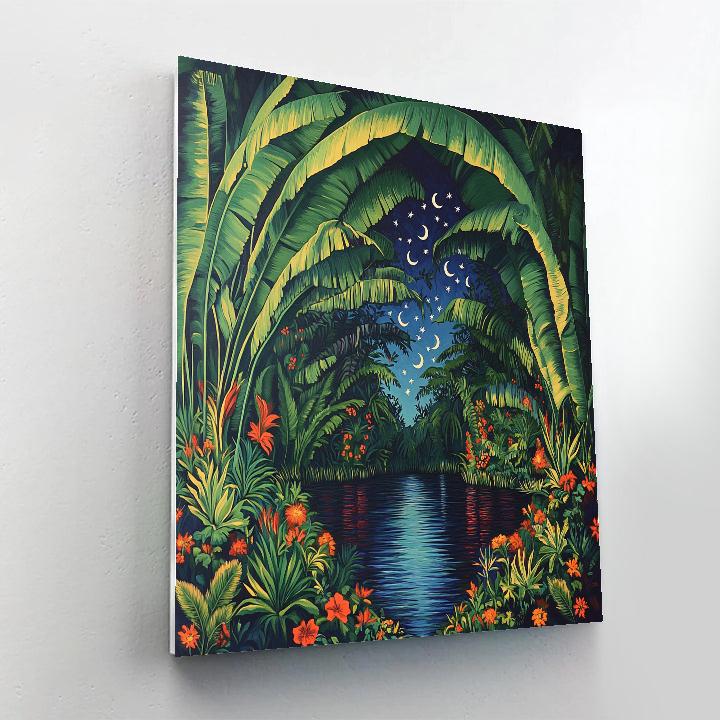 Frida Kahlo Inspired Jungle Of Mirrored Moons Numbered painting kits