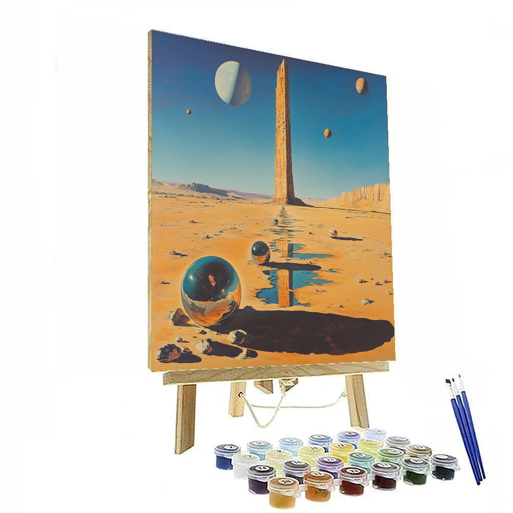 Salvador Dali Inspired Desert Planet Dreams painting number kit