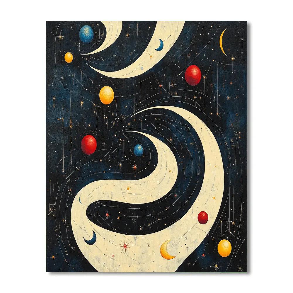 Joan Miró Inspired Cosmic Whispers Paint by numbers kits