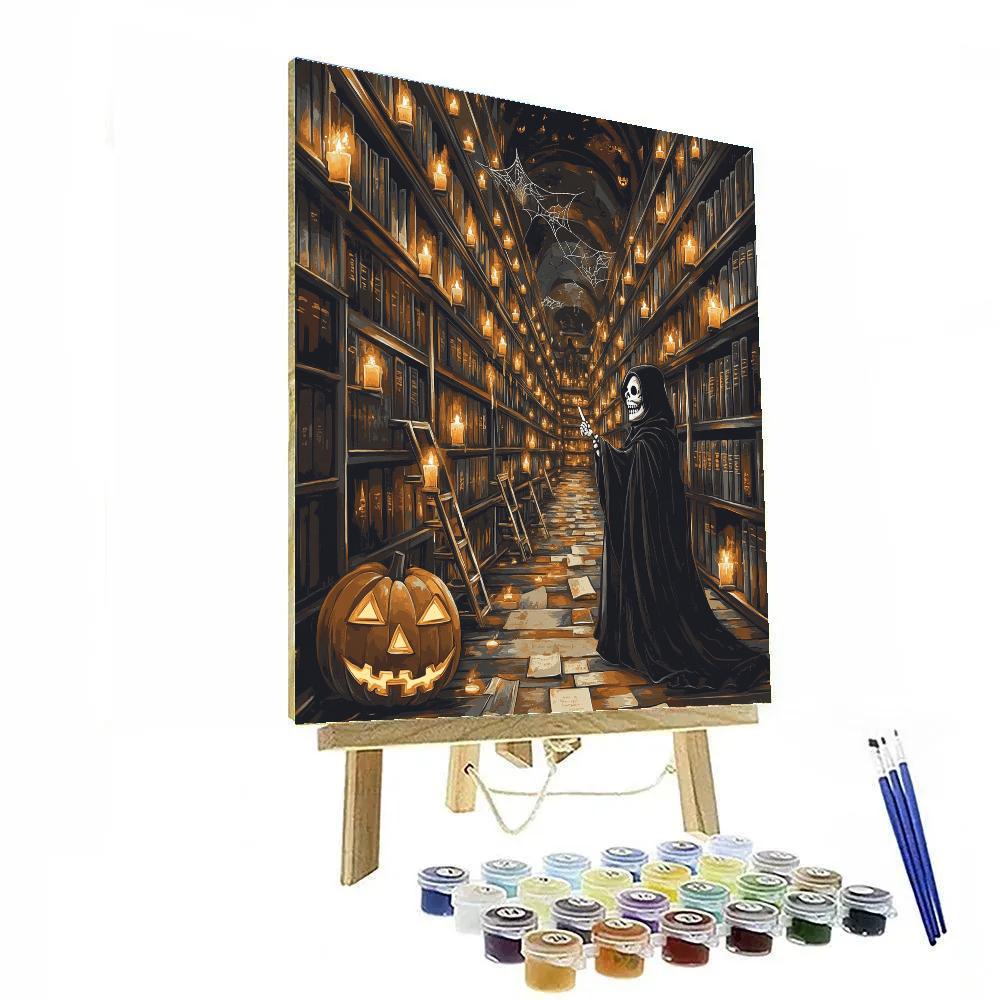 Spooky Library Of Whispering Candles Paint by numbers kits