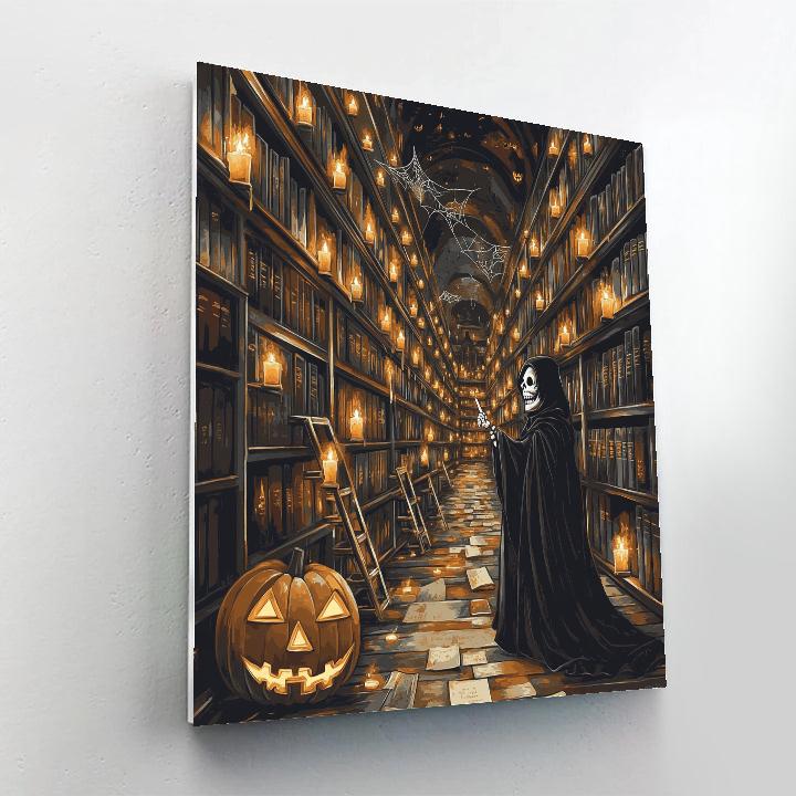 Spooky Library Of Whispering Candles Paint by numbers kits