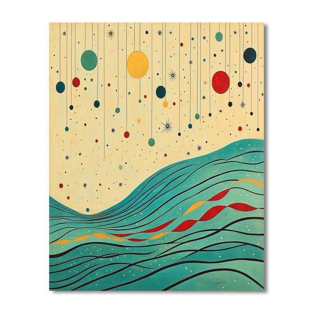 Joan Miró Inspired Ocean Of Thoughts Numbered painting kits