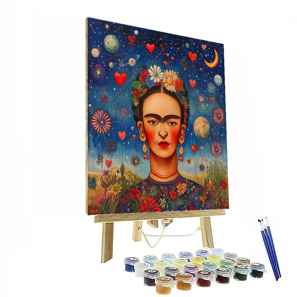 Frida Kahlo Inspired Cosmic Self Portrait Numbered painting kits