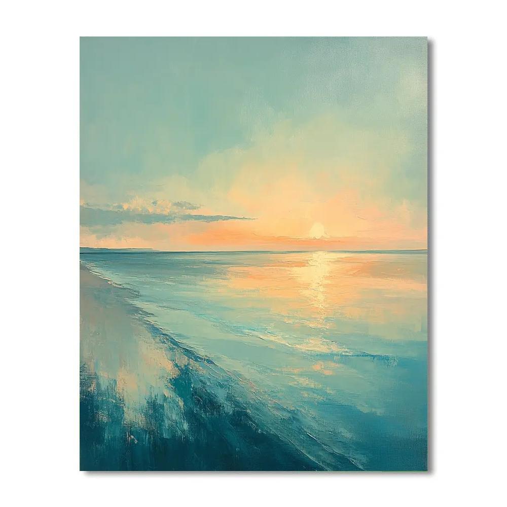 Georges Seurat Inspired Chromatic Dawn Horizon paint by numbers