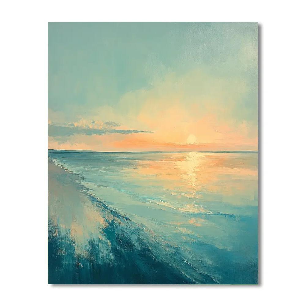 Georges Seurat Inspired Chromatic Dawn Horizon paint by numbers