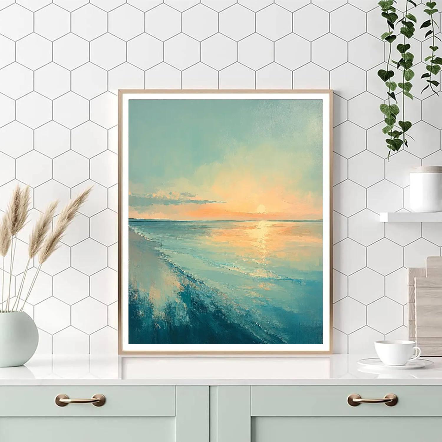 Georges Seurat Inspired Chromatic Dawn Horizon paint by numbers