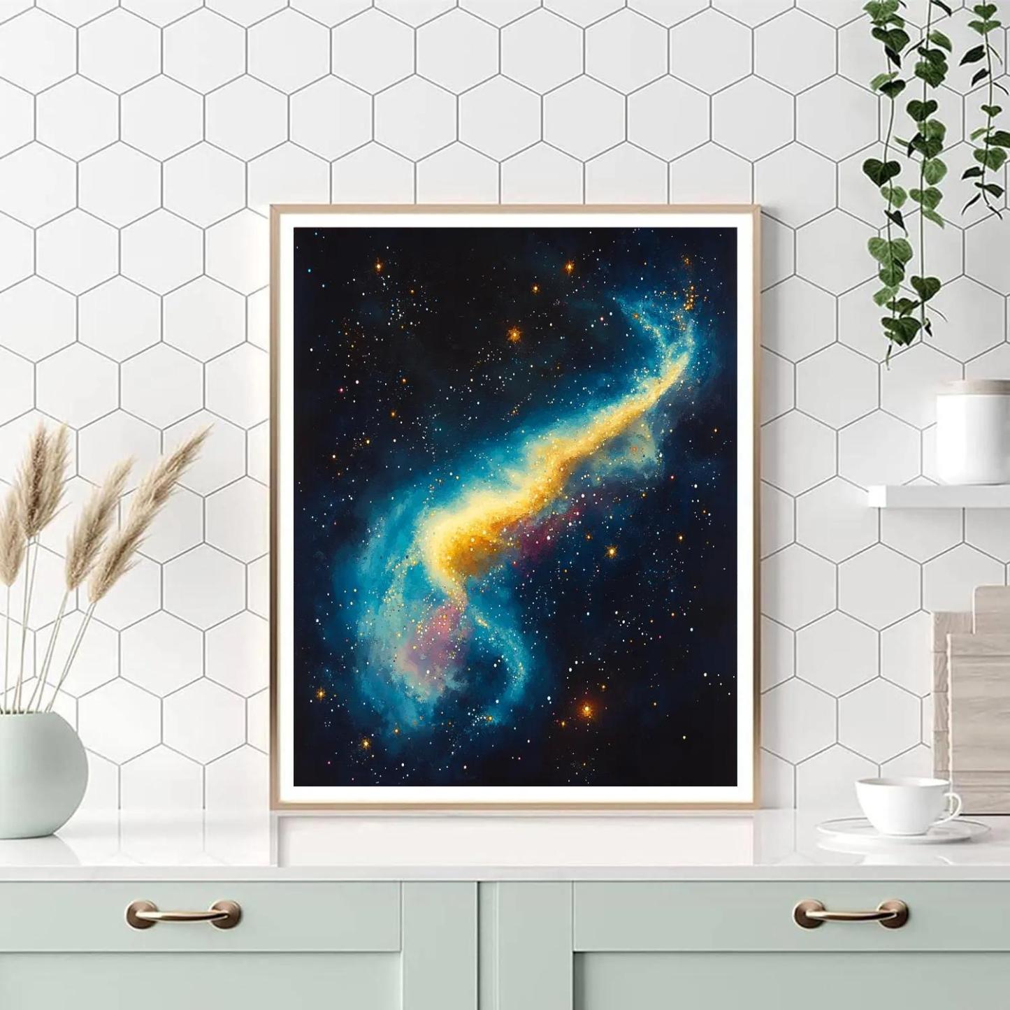 Georges Seurat Inspired Nebular Prism Veil Painting by numbers kit