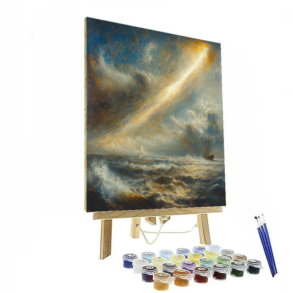 J.M.W. Turner Inspired Stormy Comet Sea Numbered painting kits