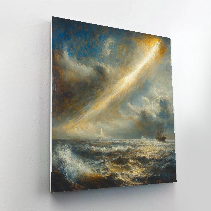 J.M.W. Turner Inspired Stormy Comet Sea Numbered painting kits