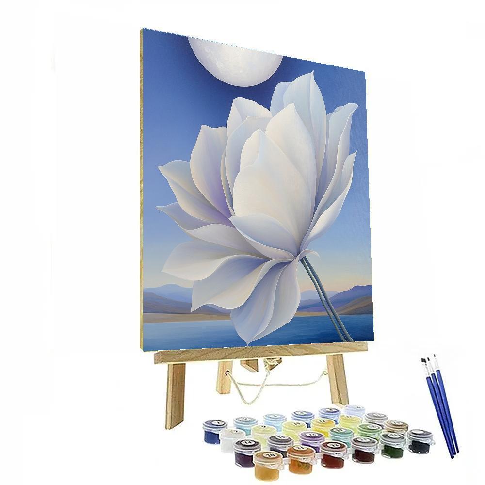 Georgia Okeeffe Inspired Lunar Desert Bloom paint by color