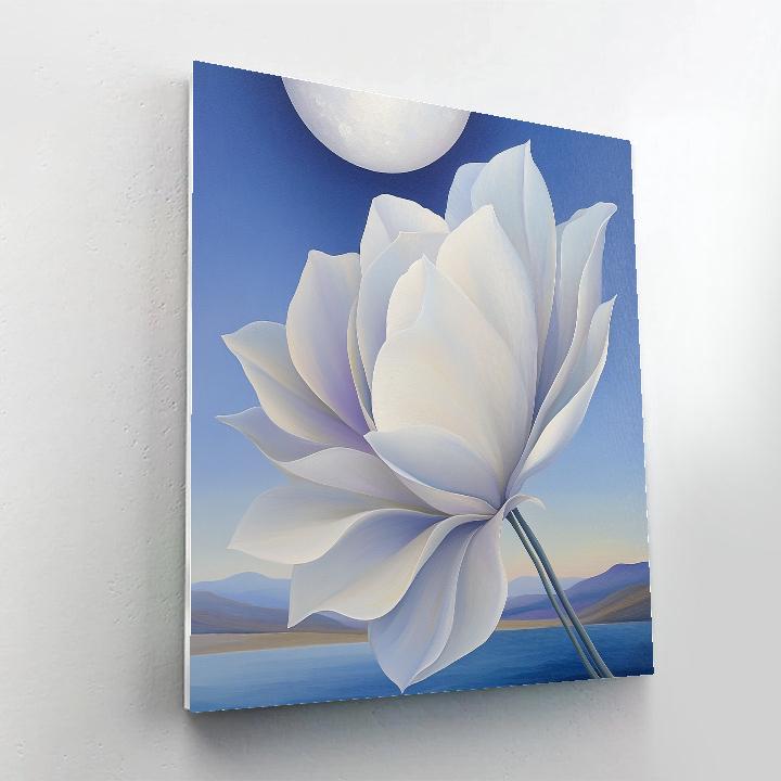 Georgia Okeeffe Inspired Lunar Desert Bloom paint by color