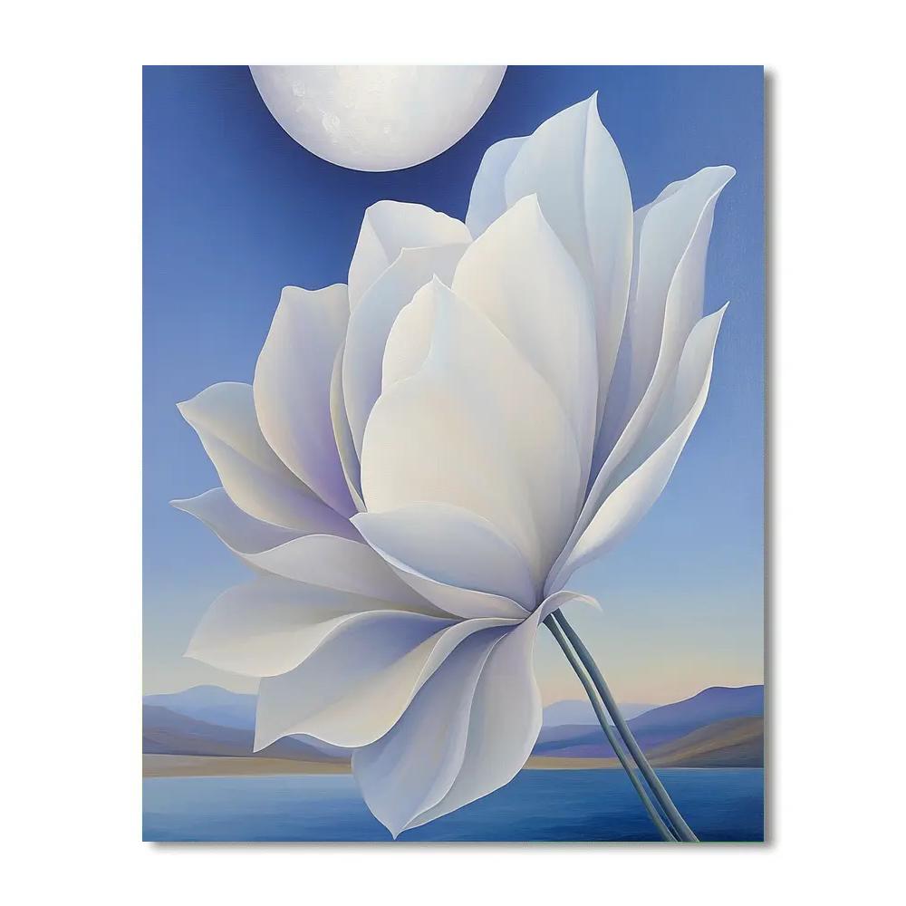 Georgia Okeeffe Inspired Lunar Desert Bloom paint by color