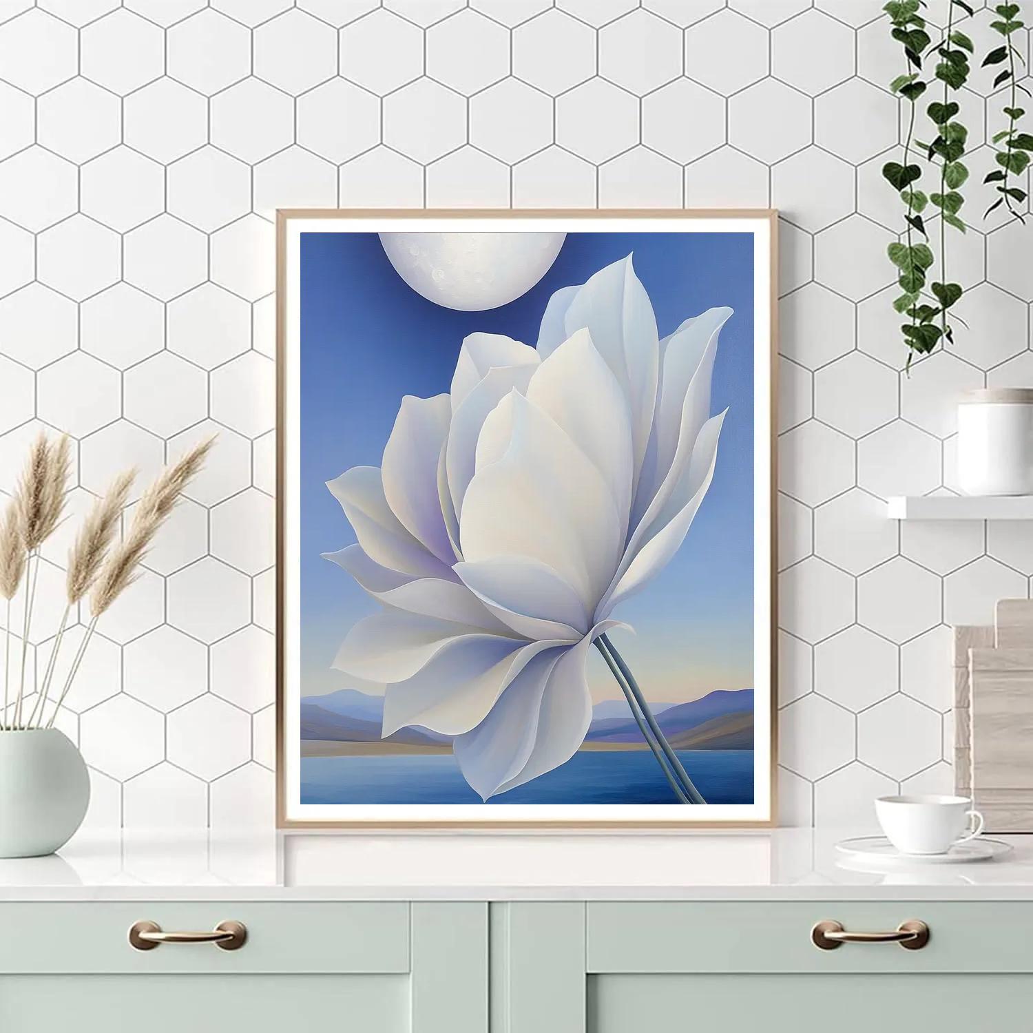 Georgia Okeeffe Inspired Lunar Desert Bloom paint by color