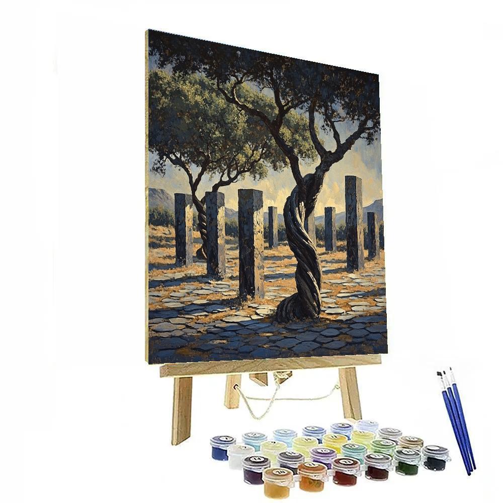 Michelangelo Inspired Basalt Orchard paint by number