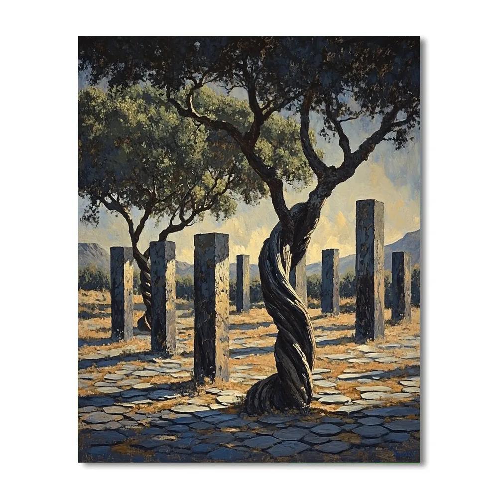 Michelangelo Inspired Basalt Orchard paint by number