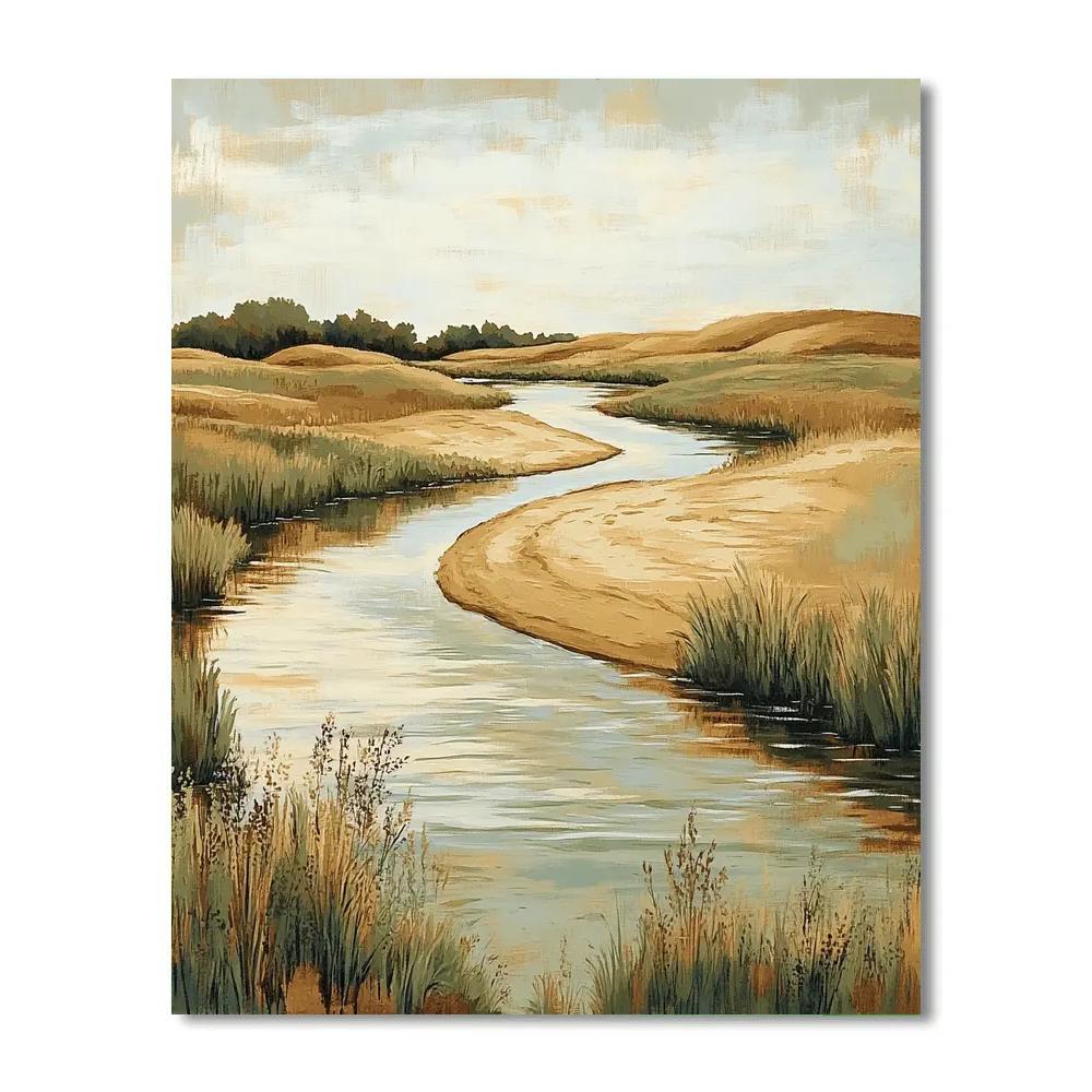 Zhao Mengfu Inspired Autumn River Echoes Numbered painting kits