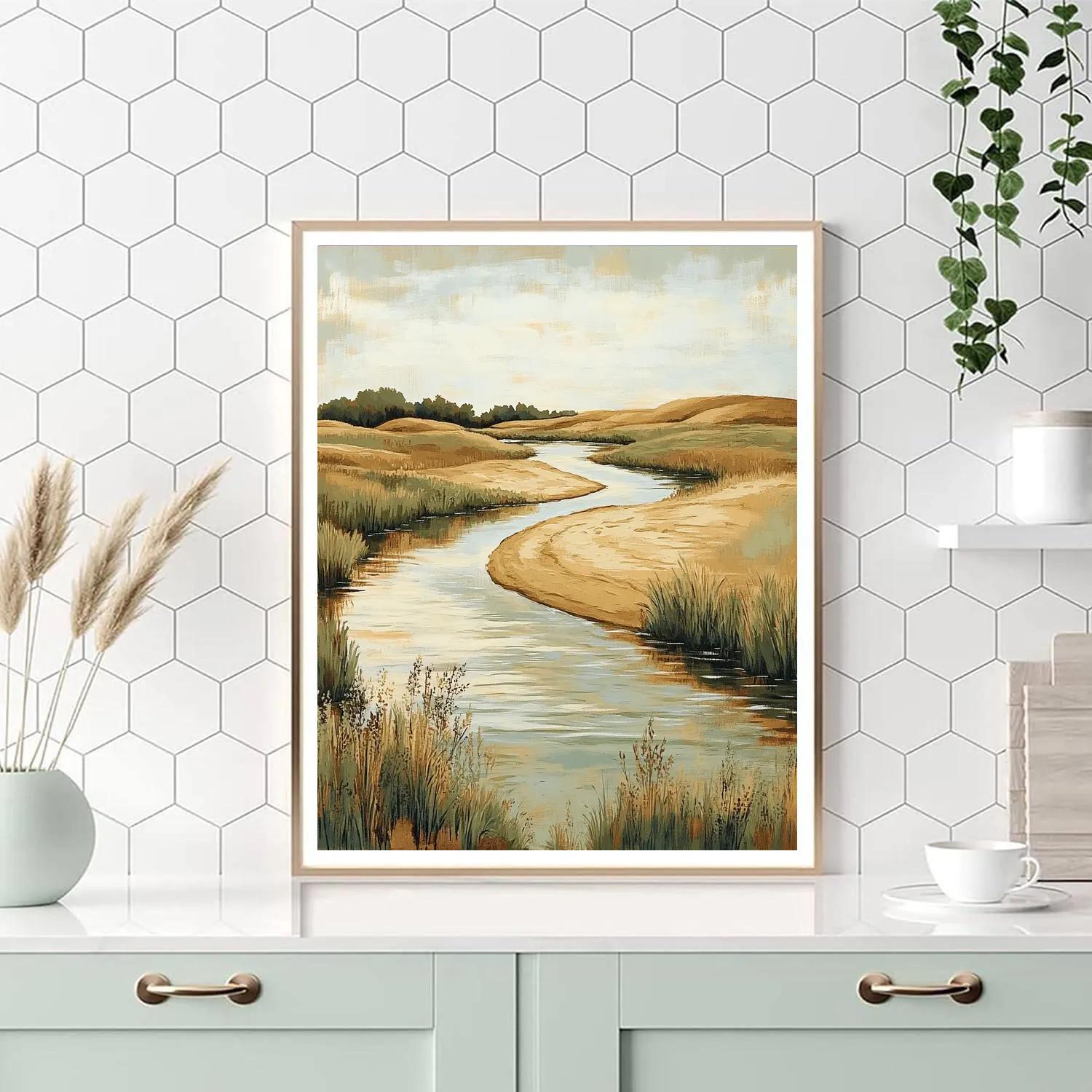 Zhao Mengfu Inspired Autumn River Echoes Numbered painting kits