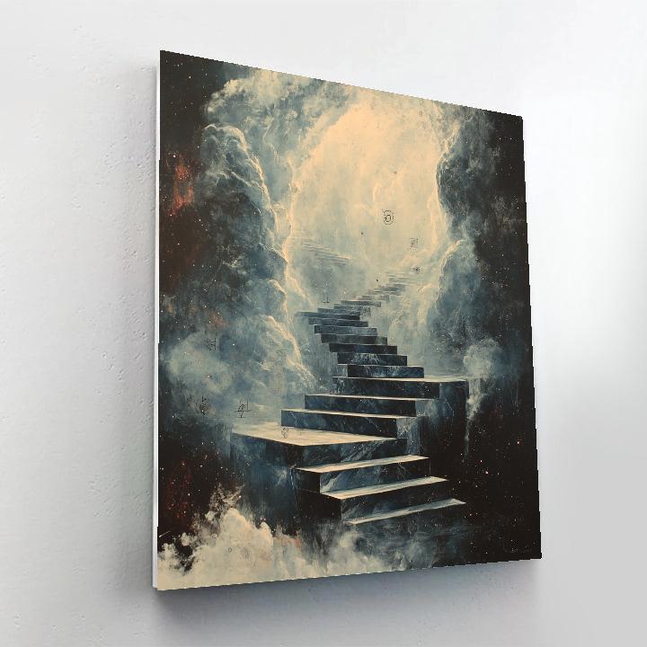 Michelangelo Inspired Nebular Cascade painting number kit