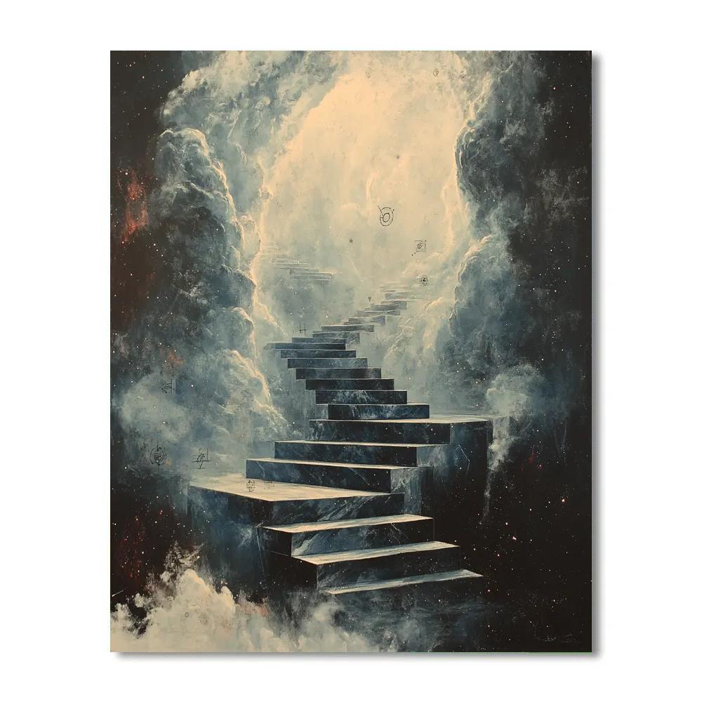 Michelangelo Inspired Nebular Cascade painting number kit